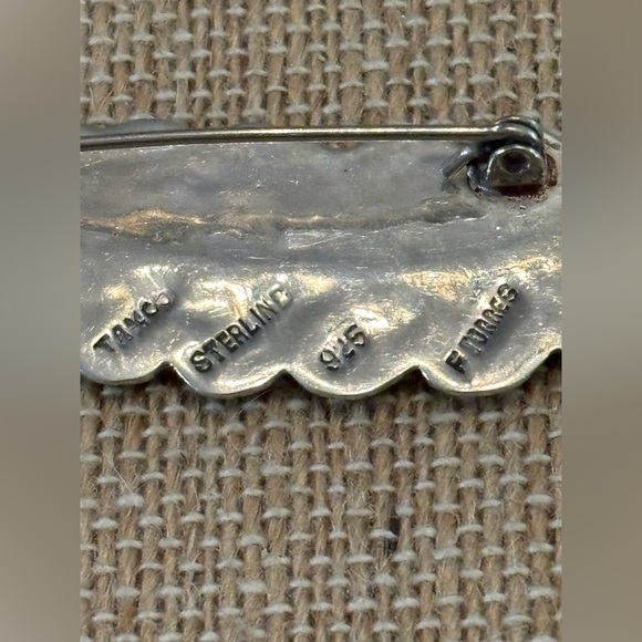 Taxco Mexico Sterling Silver Feather Brooch - Picture 3 of 3
